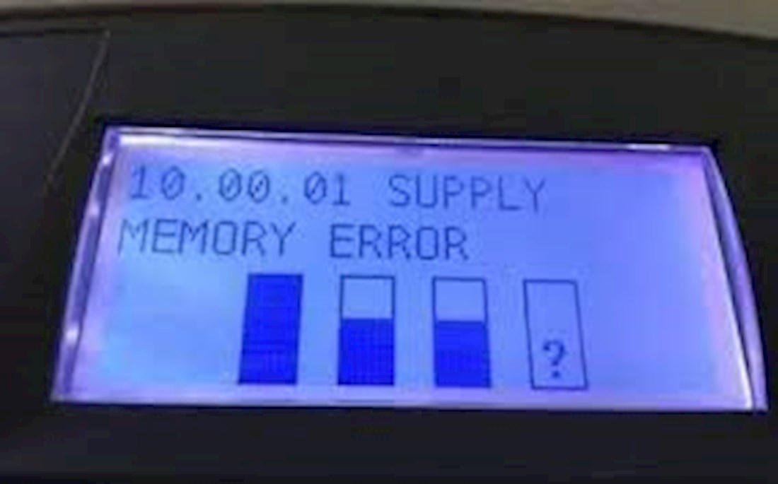 کد خطای 10- حافظه جانبی Supplies Memory Error